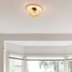 Smarte Deckenleuchte Schwarz mit bernsteinfarbenem Glas 3-flammig inkl. 3 Wifi G9 - Uvas