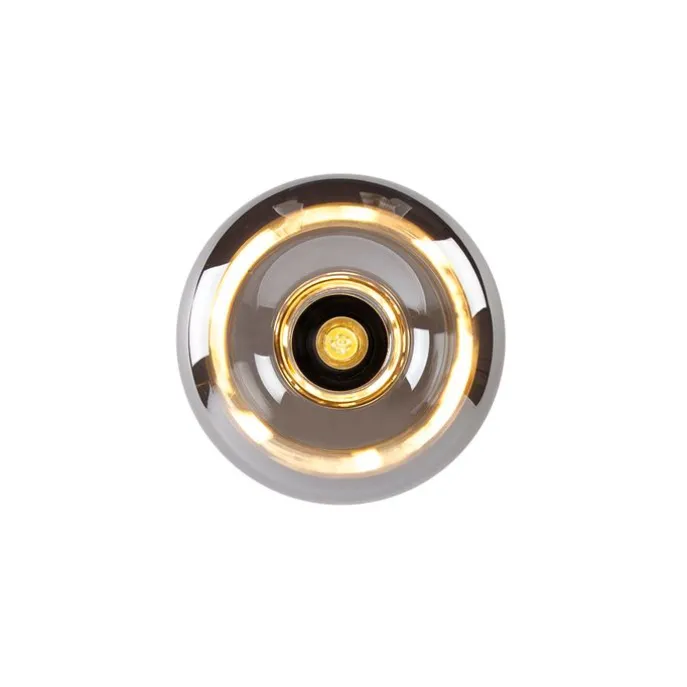 Smarte Deckenleuchte schwarz mit Rauchglas inkl. WLAN P45 - Busa