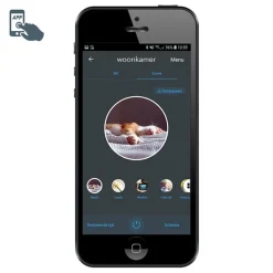Smarte Deckenleuchte schwarz mit Rauchglas inkl. WLAN P45 - Busa