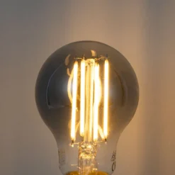 Smarte Deckenleuchte schwarz mit Rauchglas inkl. WiFi A60 - Bizle