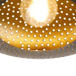 Smarte Deckenleuchte schwarz mit Gold 25 cm inkl. WLAN A60 - Radiance