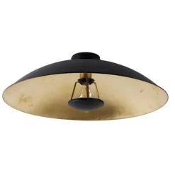 Smarte Deckenleuchte schwarz mit Gold 60 cm inkl. WLAN A60 - Emilienne