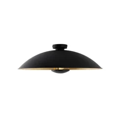 Smarte Deckenleuchte schwarz mit Gold 60 cm inkl. WLAN A60 - Emilienne