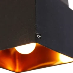 Smarte Deckenleuchte Schwarz mit Gold inkl. WiFi P45 - VT