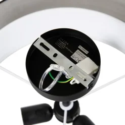 Smarte Deckenleuchte schwarz mit weiß 50 cm inkl. 3 WiFi A60 - Drum Duo