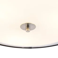 Smarte Deckenleuchte schwarz mit weiß 50 cm inkl. 3 WiFi A60 - Drum Duo