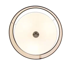 Smarte Deckenleuchte schwarz mit weiß 50 cm inkl. 3 WiFi A60 - Drum Duo