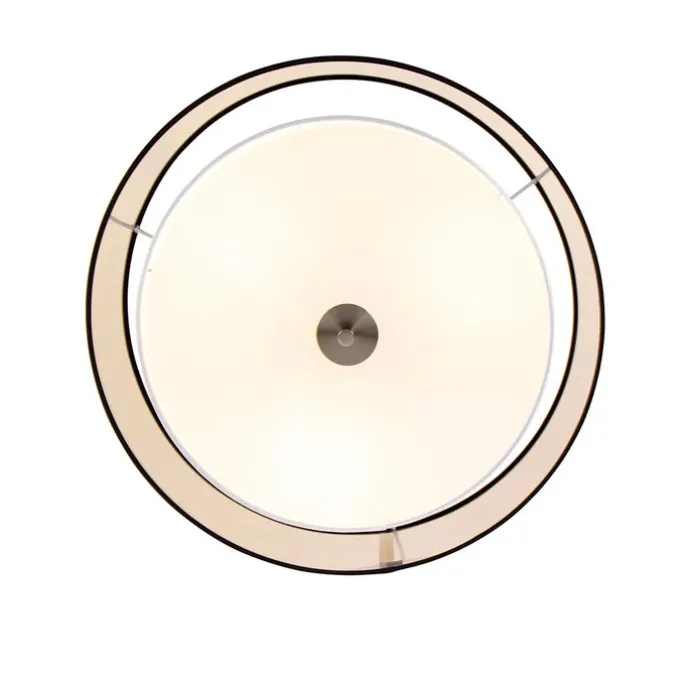 Smarte Deckenleuchte schwarz mit weiß 50 cm inkl. 3 WiFi A60 - Drum Duo