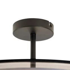 Smarte Deckenleuchte schwarz mit weiß 50 cm inkl. 3 WiFi A60 - Drum Duo