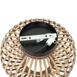 Smarte Deckenleuchte Schwarz mit Bambus inkl. WiFi G95 - Amira