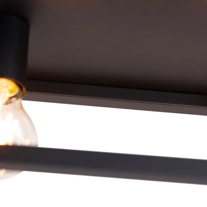 Smarte Deckenleuchte schwarz 99,5 cm inkl. 4 Wifi A60 - Cage