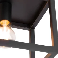 Smarte Deckenleuchte schwarz 99,5 cm inkl. 4 Wifi A60 - Cage