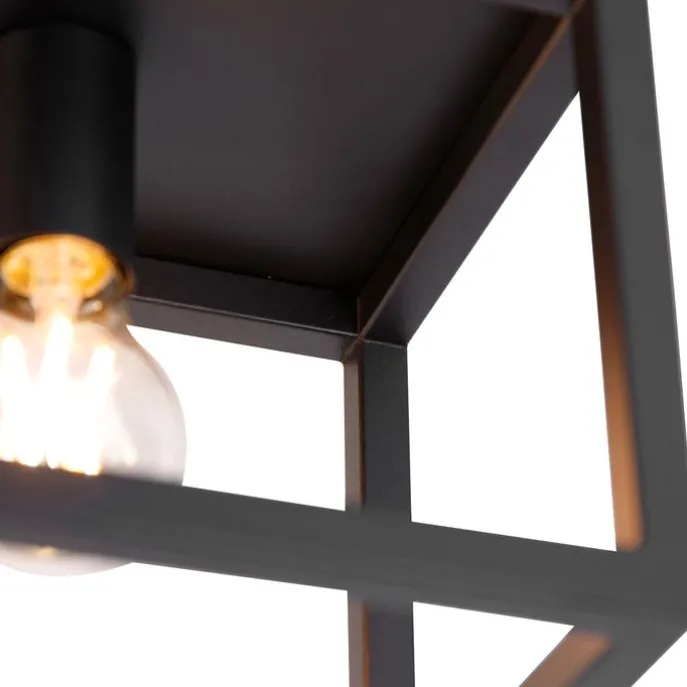 Smarte Deckenleuchte schwarz 99,5 cm inkl. 4 Wifi A60 - Cage