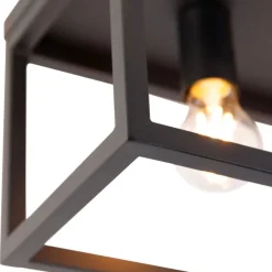 Smarte Deckenleuchte schwarz 99,5 cm inkl. 4 Wifi A60 - Cage