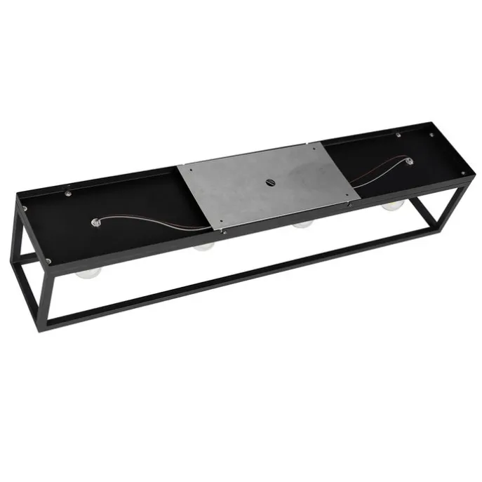 Smarte Deckenleuchte schwarz 99,5 cm inkl. 4 Wifi A60 - Cage