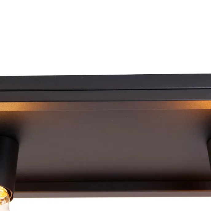 Smarte Deckenleuchte schwarz 99,5 cm inkl. 4 Wifi A60 - Cage