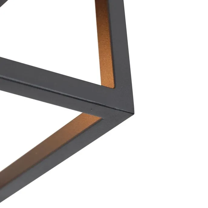 Smarte Deckenleuchte schwarz 99,5 cm inkl. 4 Wifi A60 - Cage