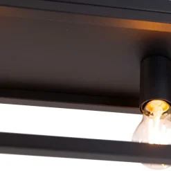 Smarte Deckenleuchte schwarz 99,5 cm inkl. 4 Wifi A60 - Cage