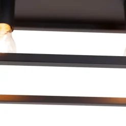 Smarte Deckenleuchte schwarz 99,5 cm inkl. 4 Wifi A60 - Cage