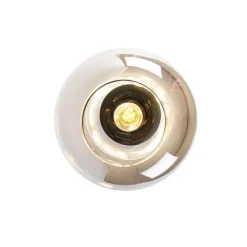 Smarte Deckenleuchte schwarz mit Gold und Rauchglas inkl. WLAN A60 - Zuzanna