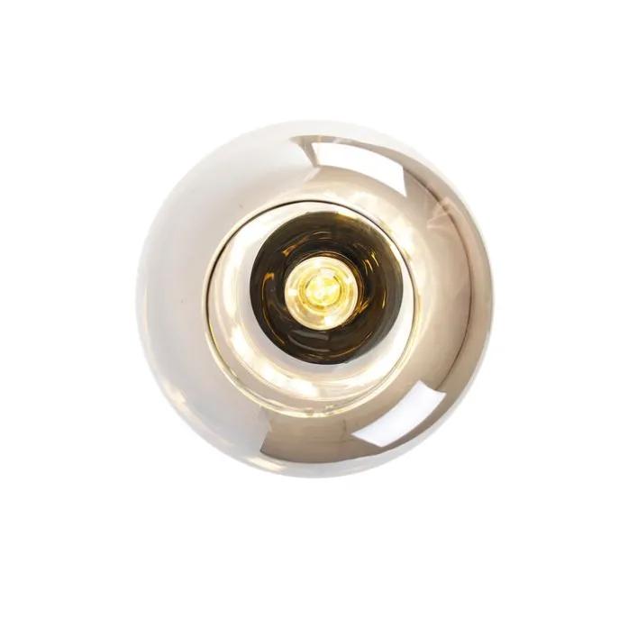 Smarte Deckenleuchte schwarz mit Gold und Rauchglas inkl. WLAN A60 - Zuzanna