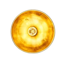 Smarte Deckenleuchte Schwarz mit Gold 28 cm inkl. WLAN A60 - Magnax