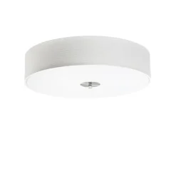 Smarte Deckenleuchte Weiß 50cm inkl. 4 Wifi A60 - Drum Jute