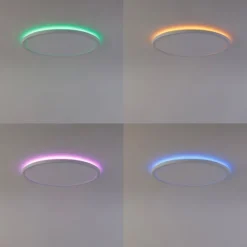 Smarte Deckenleuchte weiß 29,5 cm inkl. LED RGBW IP54 - Siem