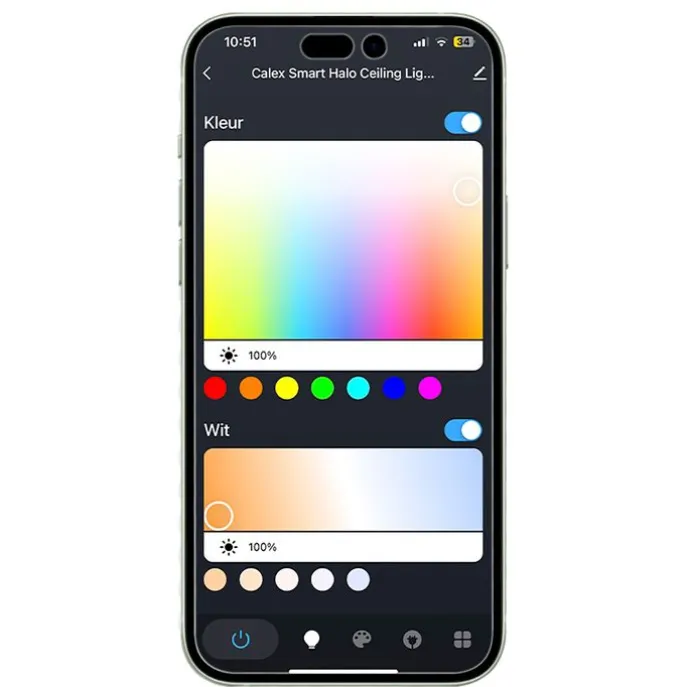 Smarte Deckenleuchte weiß 29,5 cm inkl. LED RGBW IP54 - Siem
