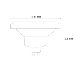Smarte GU10 Dimmbare LED-Glühbirne AR111 10W 800 lm 2200 - 6500K