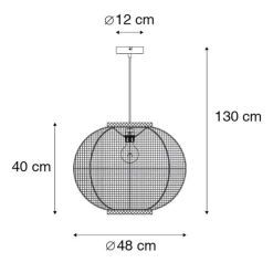 Smarte Hängelampe braun 48 cm inkl. WiFi G95 - Rob