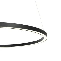 Smarte Hängelampe schwarz 80 cm inkl. LED und RGBW - Girello