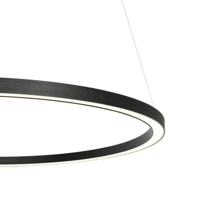 Smarte Hängelampe schwarz 80 cm inkl. LED und RGBW - Girello