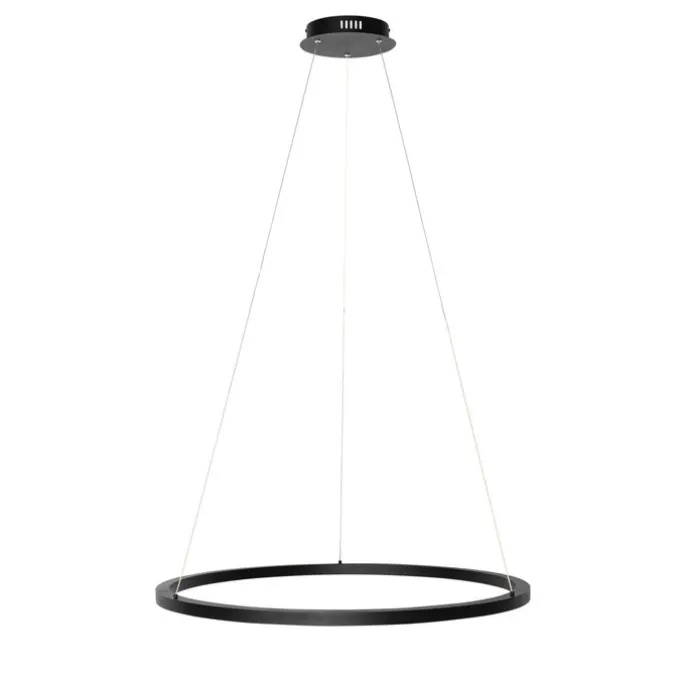 Smarte Hängelampe schwarz 80 cm inkl. LED und RGBW - Girello