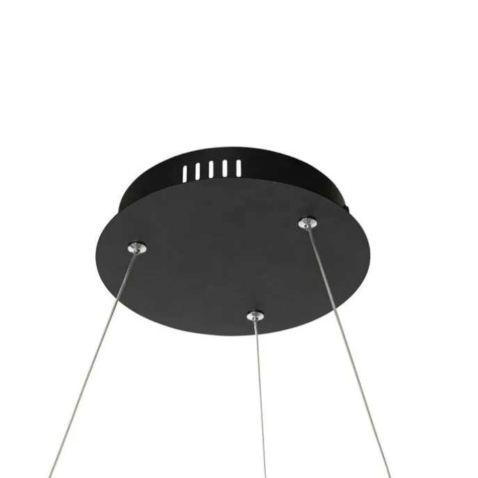 Smarte Hängelampe schwarz 80 cm inkl. LED und RGBW - Girello