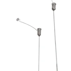 Smarte Hängelampe schwarz mit Holz und Gestell 4-flammig inkl. Wifi A60 - Cage Rack