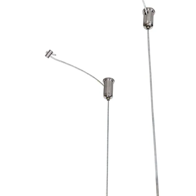 Smarte Hängelampe schwarz mit Holz und Gestell 4-flammig inkl. Wifi A60 - Cage Rack