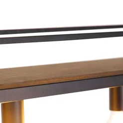 Smarte Hängelampe schwarz mit Holz und Gestell 4-flammig inkl. Wifi A60 - Cage Rack