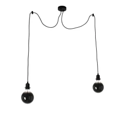 Smarte Hängelampe schwarz inkl. 2 WiFi G125 - Cava