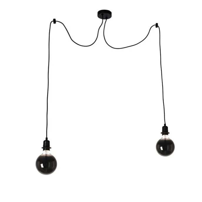 Smarte Hängelampe schwarz inkl. 2 WiFi G125 - Cava