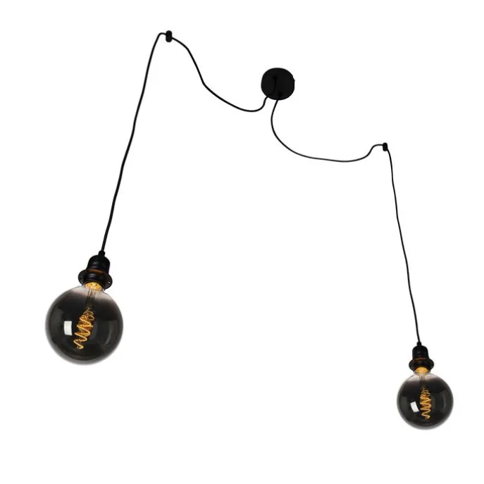 Smarte Hängelampe schwarz inkl. 2 WiFi G125 - Cava