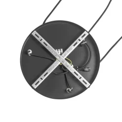 Smarte Hängelampe schwarz mit Rauchglas inkl. 3 WiFi P45 - Busa