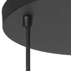 Smarte Hängelampe schwarz mit Rauchglas inkl. 3 WiFi P45 - Busa