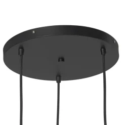 Smarte Hängelampe schwarz mit Rauchglas inkl. 3 WiFi P45 - Busa