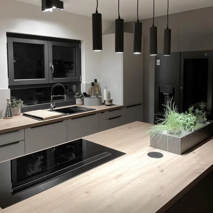 Smarte Hängelampe schwarz inkl. 5 WiFi GU10 - Jeana