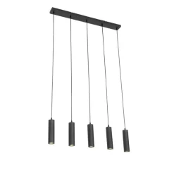 Smarte Hängelampe schwarz inkl. 5 WiFi GU10 - Jeana