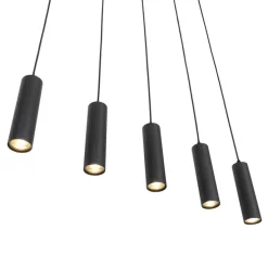 Smarte Hängelampe schwarz inkl. 5 WiFi GU10 - Jeana