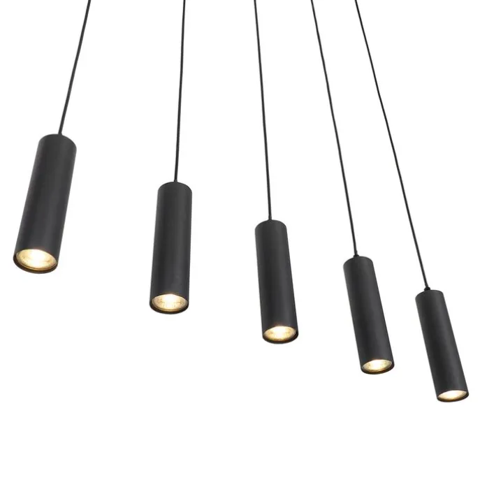 Smarte Hängelampe schwarz inkl. 5 WiFi GU10 - Jeana