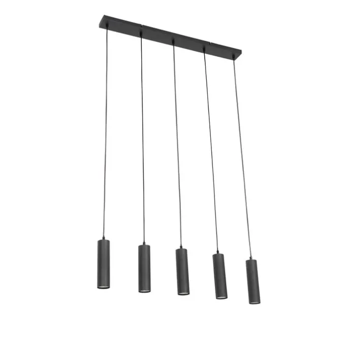 Smarte Hängelampe schwarz inkl. 5 WiFi GU10 - Jeana