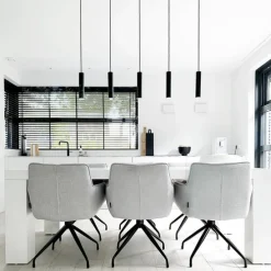 Smarte Hängelampe schwarz inkl. 5 WiFi GU10 - Jeana